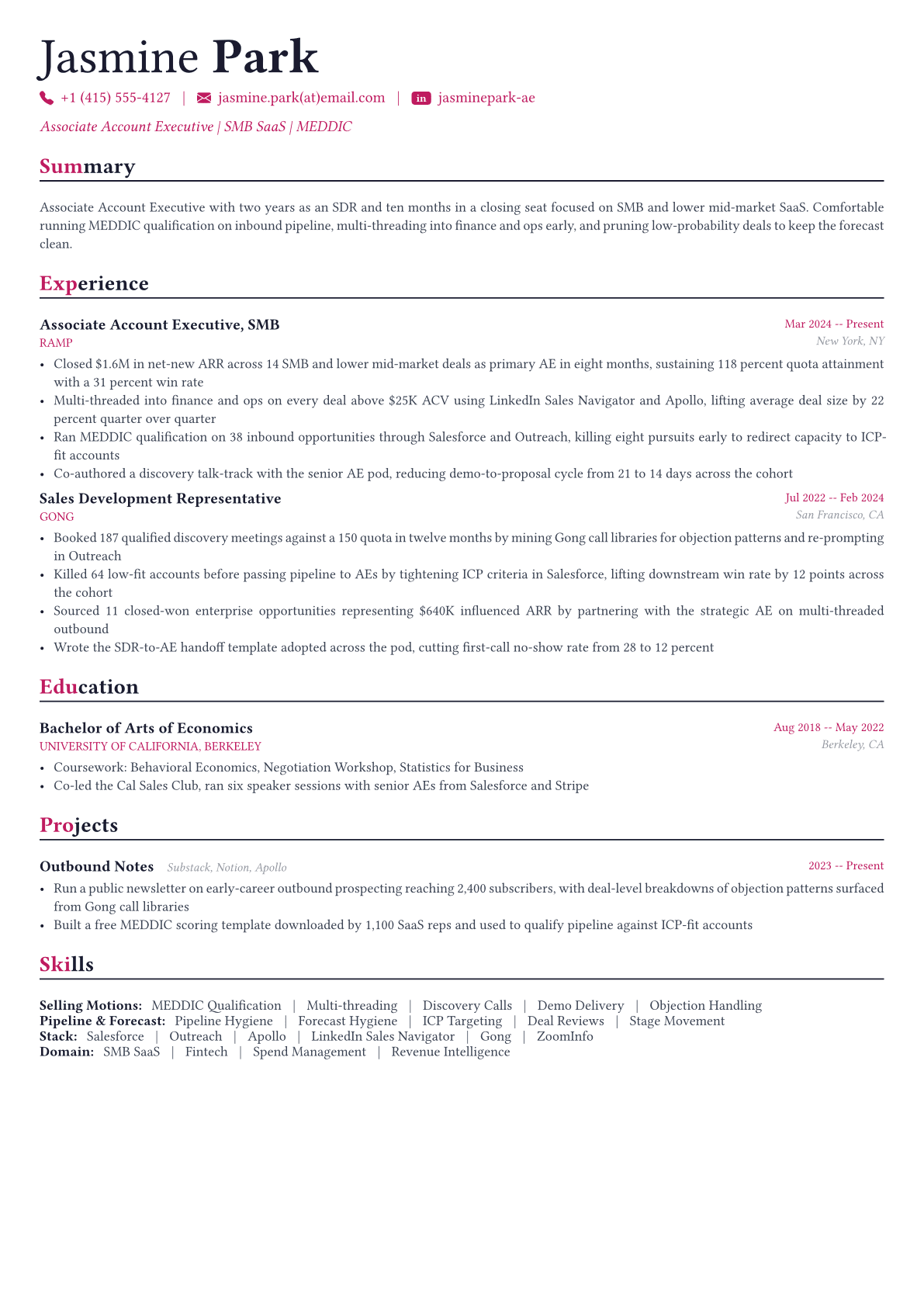 Account Executive resume example